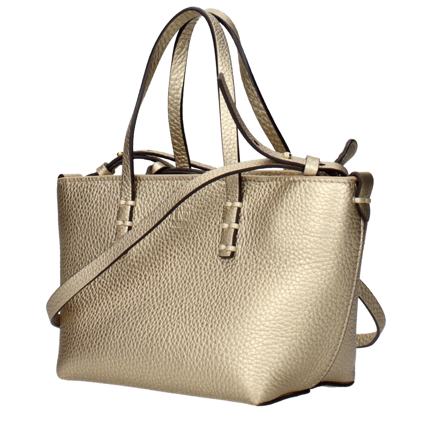 Fendi Gold Leather Handbag