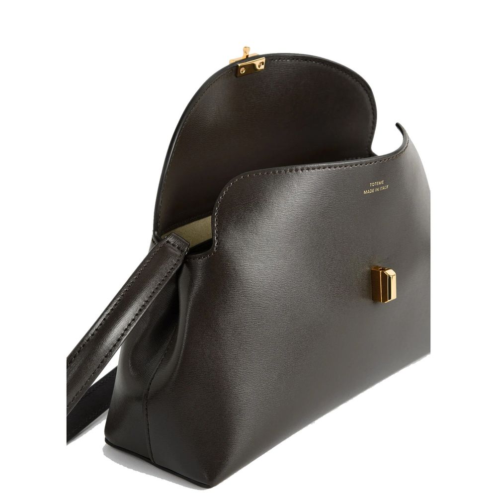 Toteme T-Lock Leather Clutch Bag