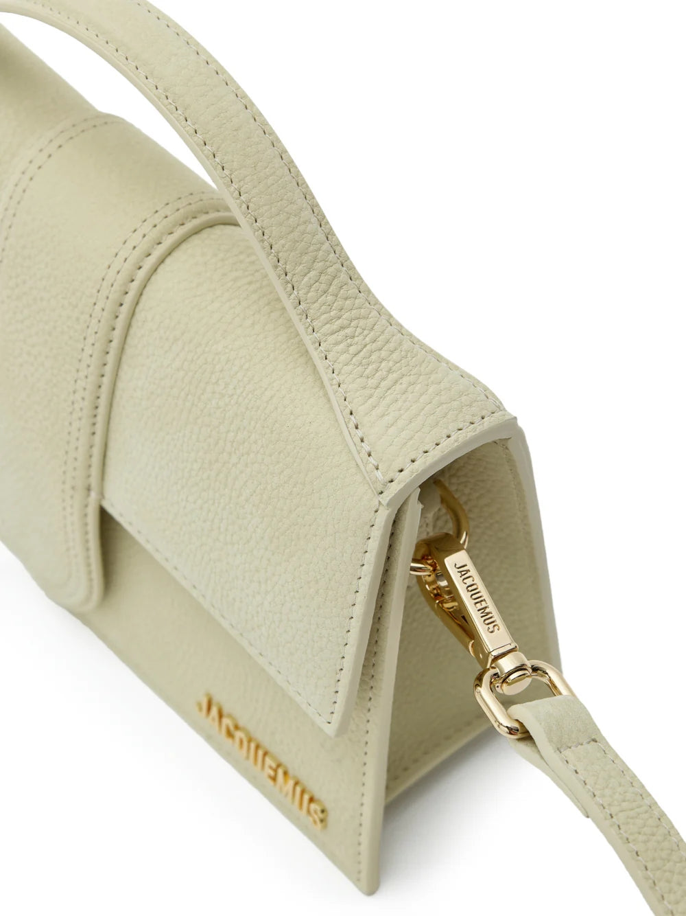 Beige strukturierte Le Grand Bambino-Tasche von Jacquemus