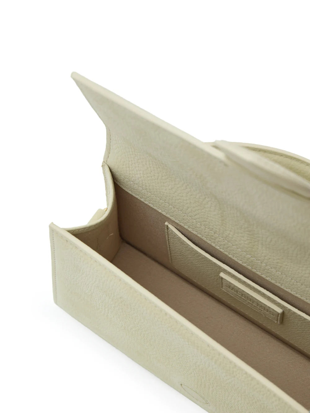 Beige strukturierte Le Grand Bambino-Tasche von Jacquemus