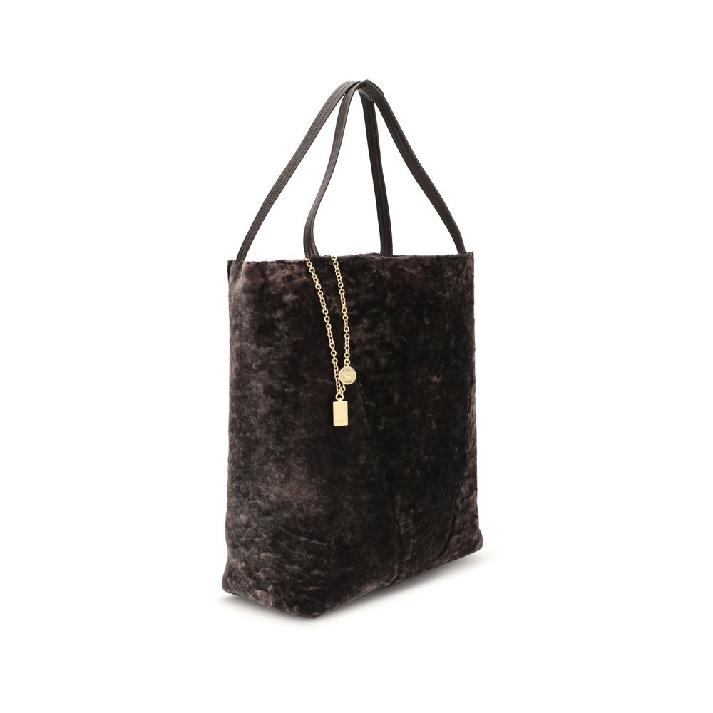 Chloé Große Spin Tote Bag aus weichem Lammfell