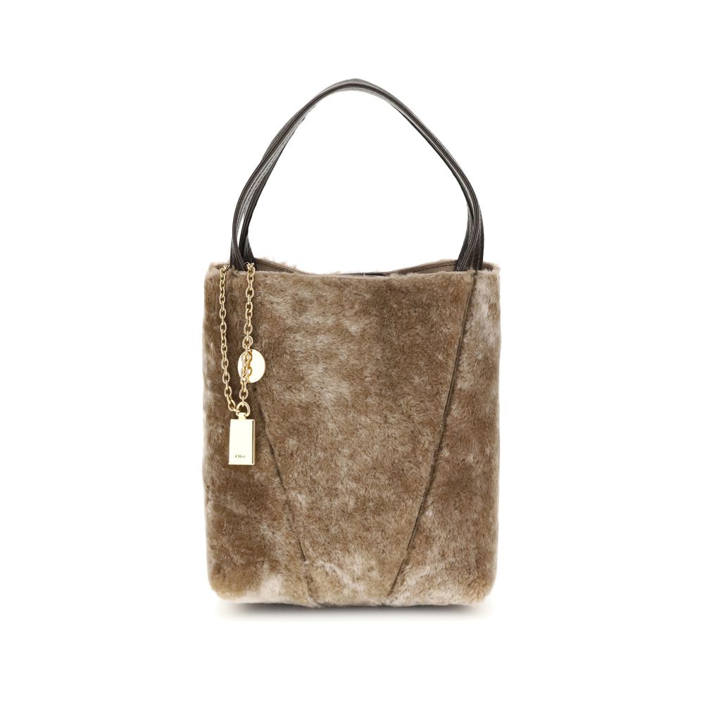 Petit sac fourre-tout Spin en peau de mouton Chloé