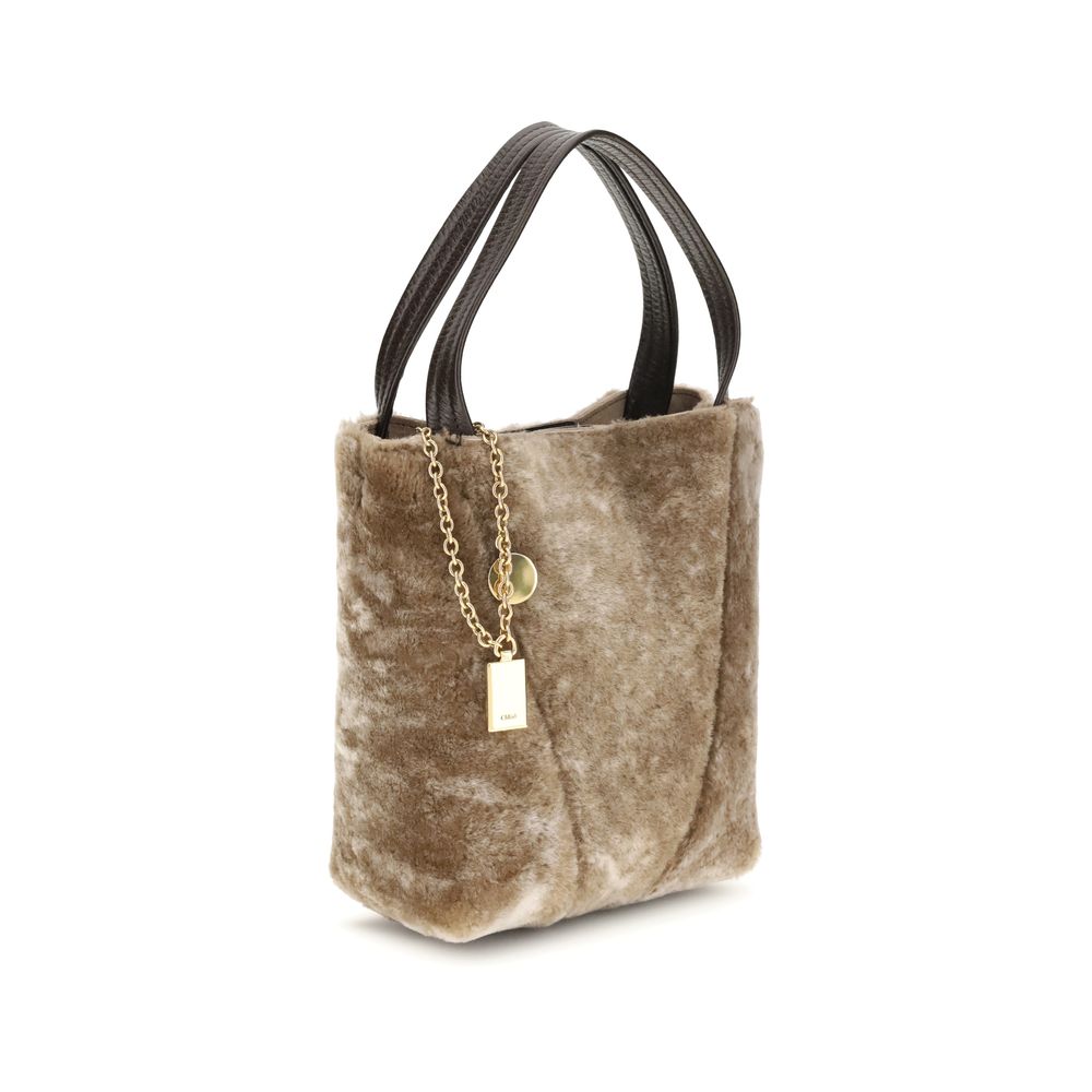 Petit sac fourre-tout Spin en peau de mouton Chloé