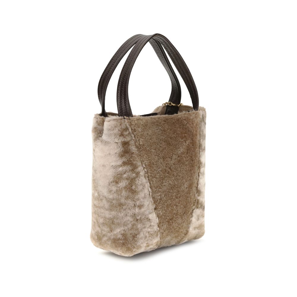 Petit sac fourre-tout Spin en peau de mouton Chloé