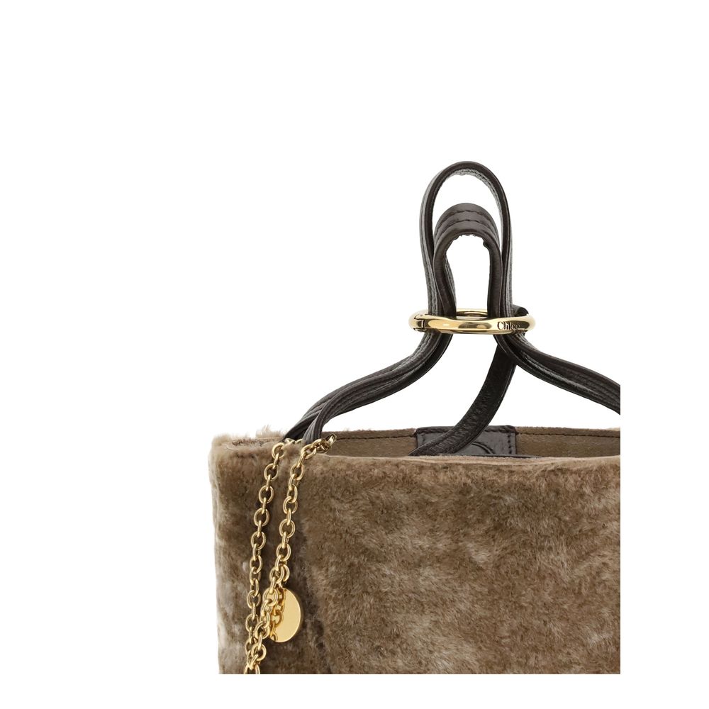 Petit sac fourre-tout Spin en peau de mouton Chloé