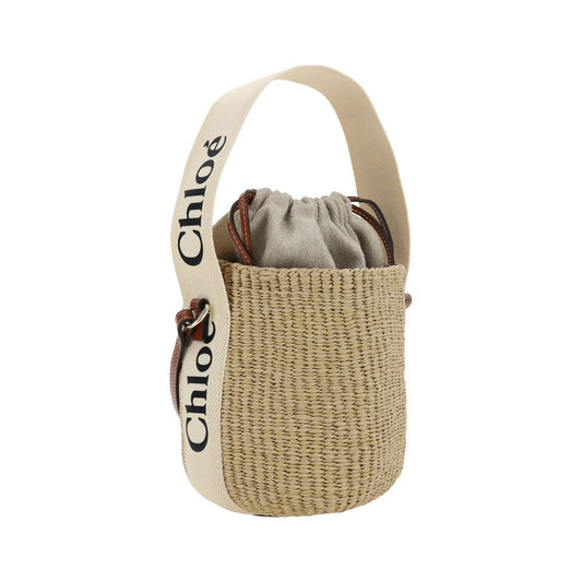 Chloé Schultertasche aus weißem Canvas