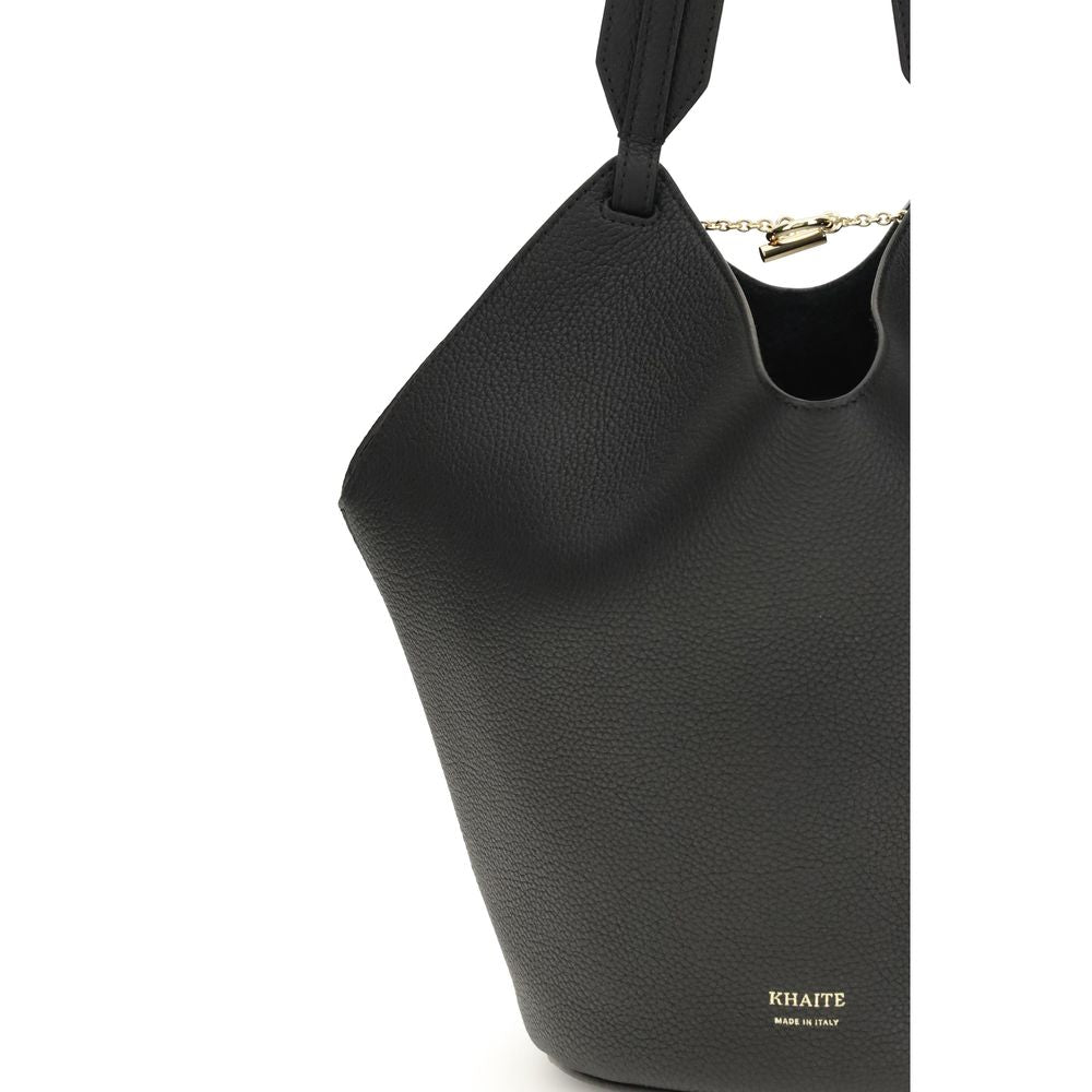 Sac bandoulière Khaite Bos Taurus en cuir de veau noir