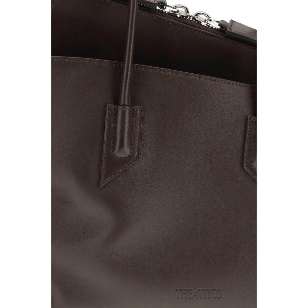 The Attico Brown Calf Leather Bos Taurus Handbag