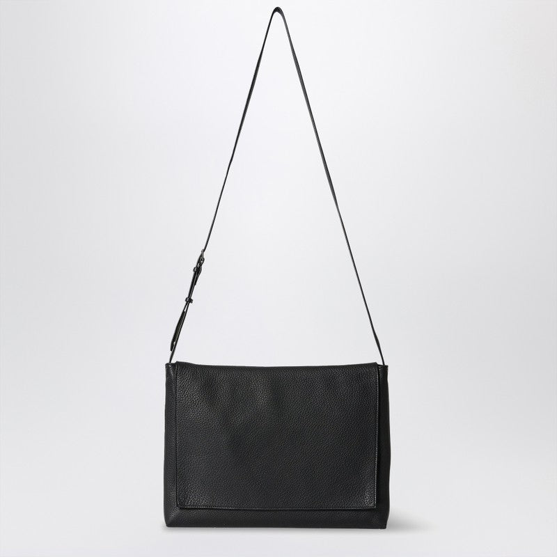 The Row Black Leather Messenger Bag Nan
