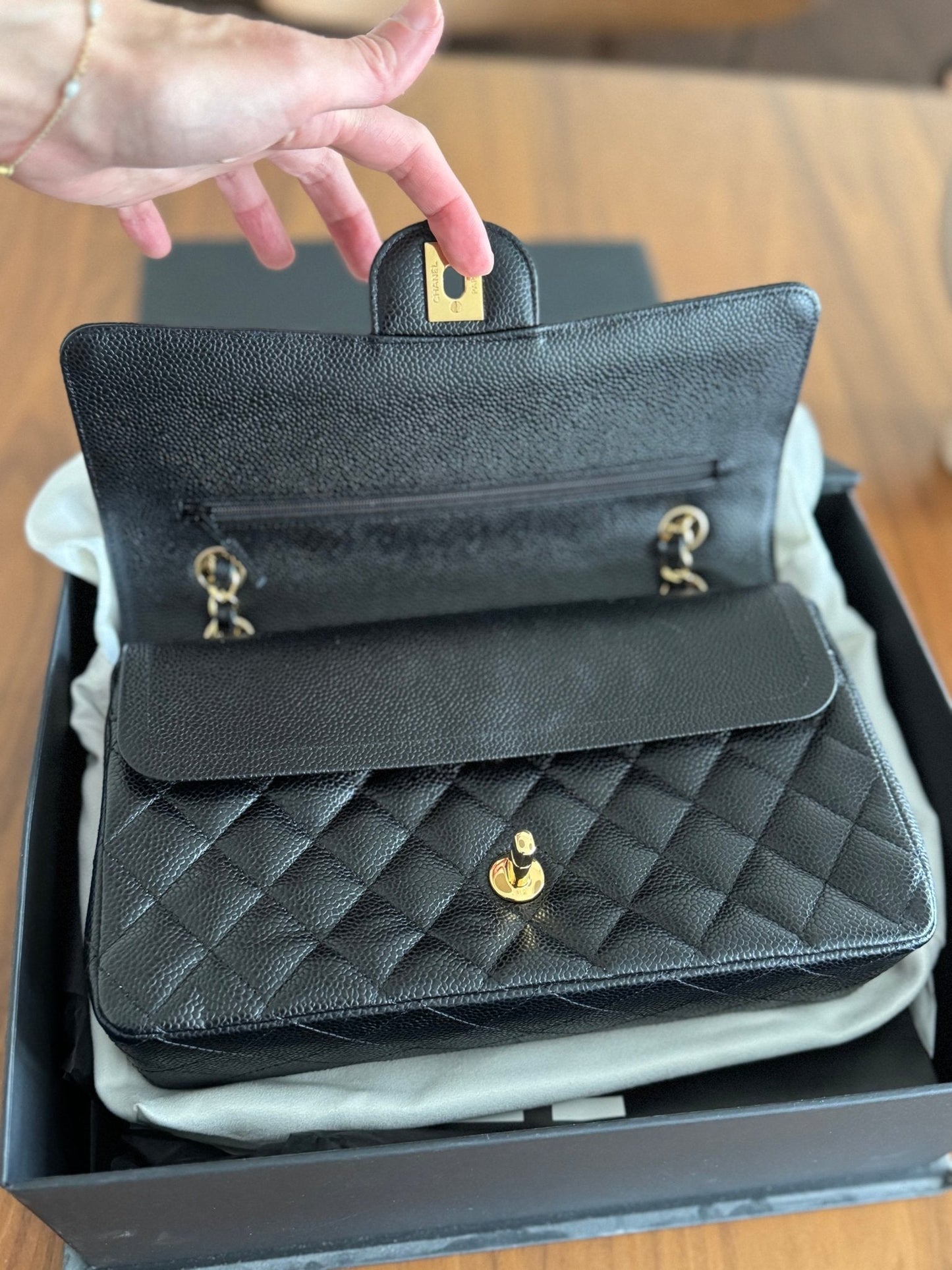 Black Chanel Medium Double Flap Bag at The Platonist