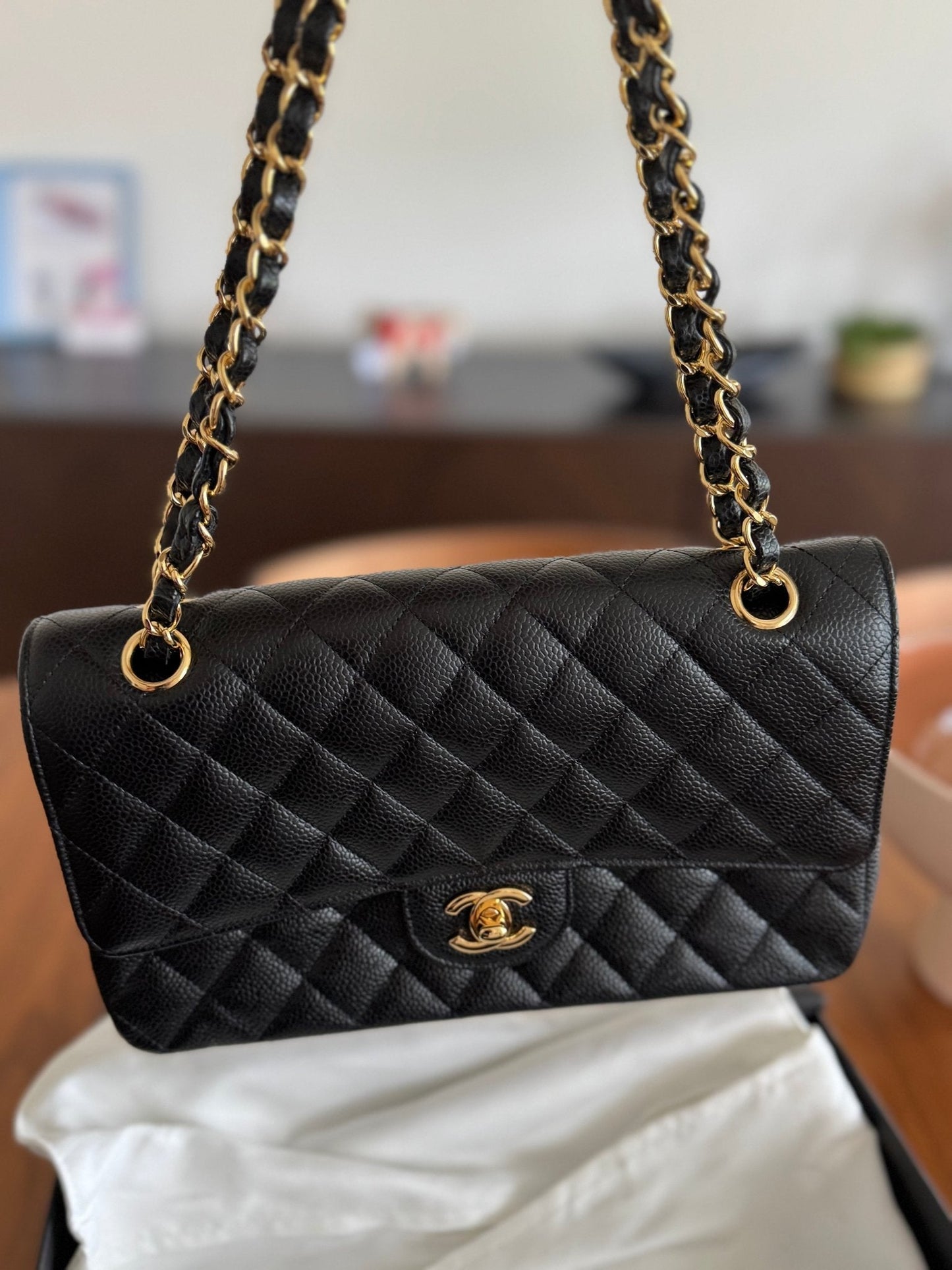 Black Chanel Medium Double Flap Bag at The Platonist