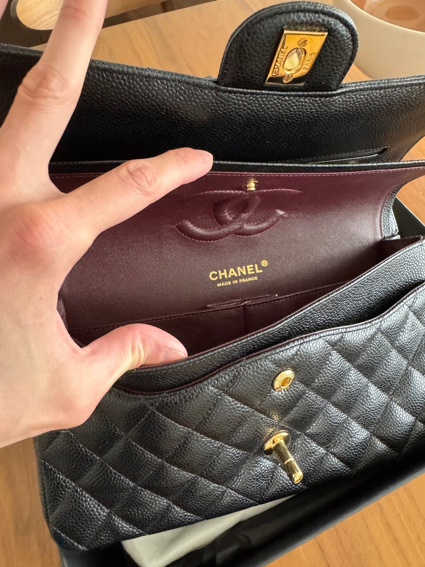 Black Chanel Medium Double Flap Bag at The Platonist