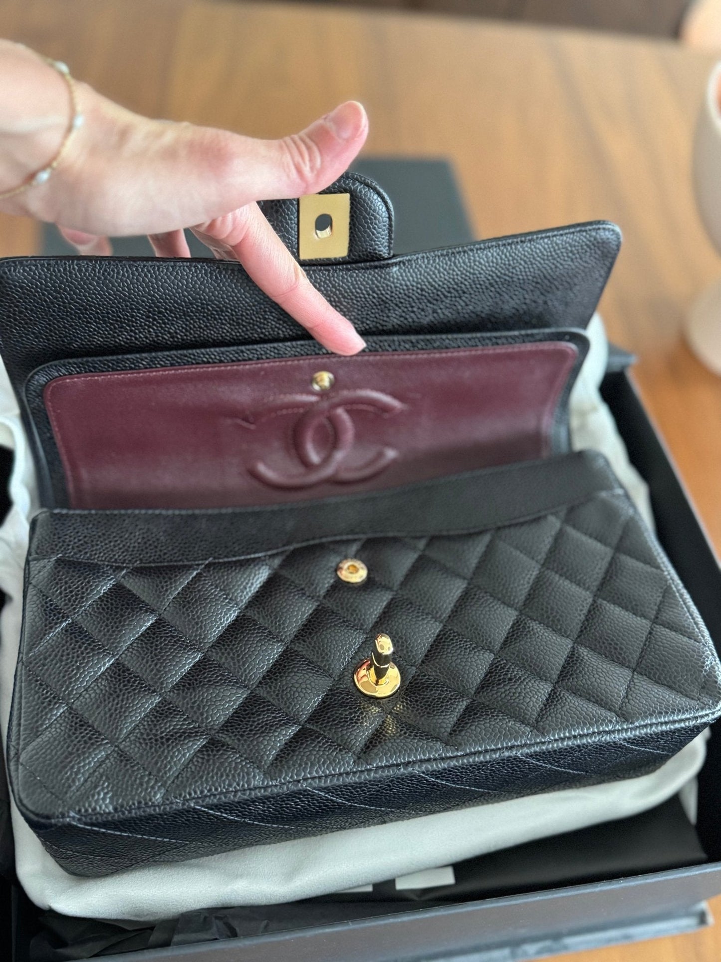 Black Chanel Medium Double Flap Bag at The Platonist