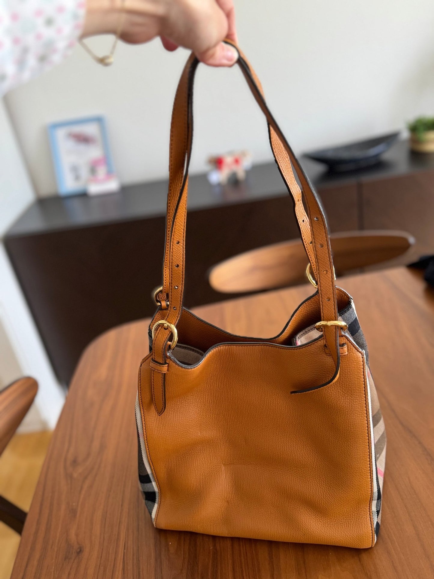 Burberry Fabric and Leather Canvas Canterbury Tote at The Platonist