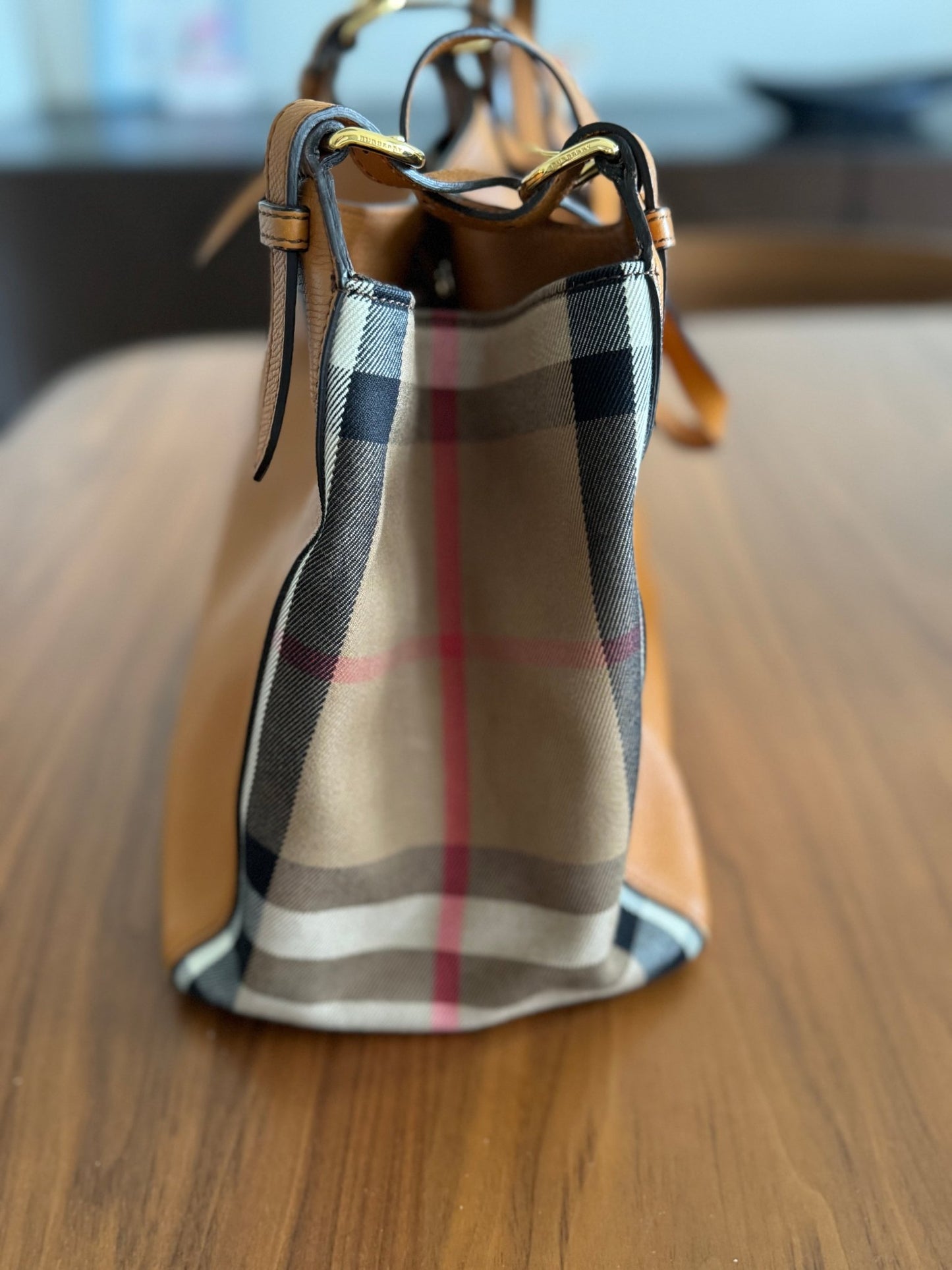 Burberry Fabric and Leather Canvas Canterbury Tote at The Platonist
