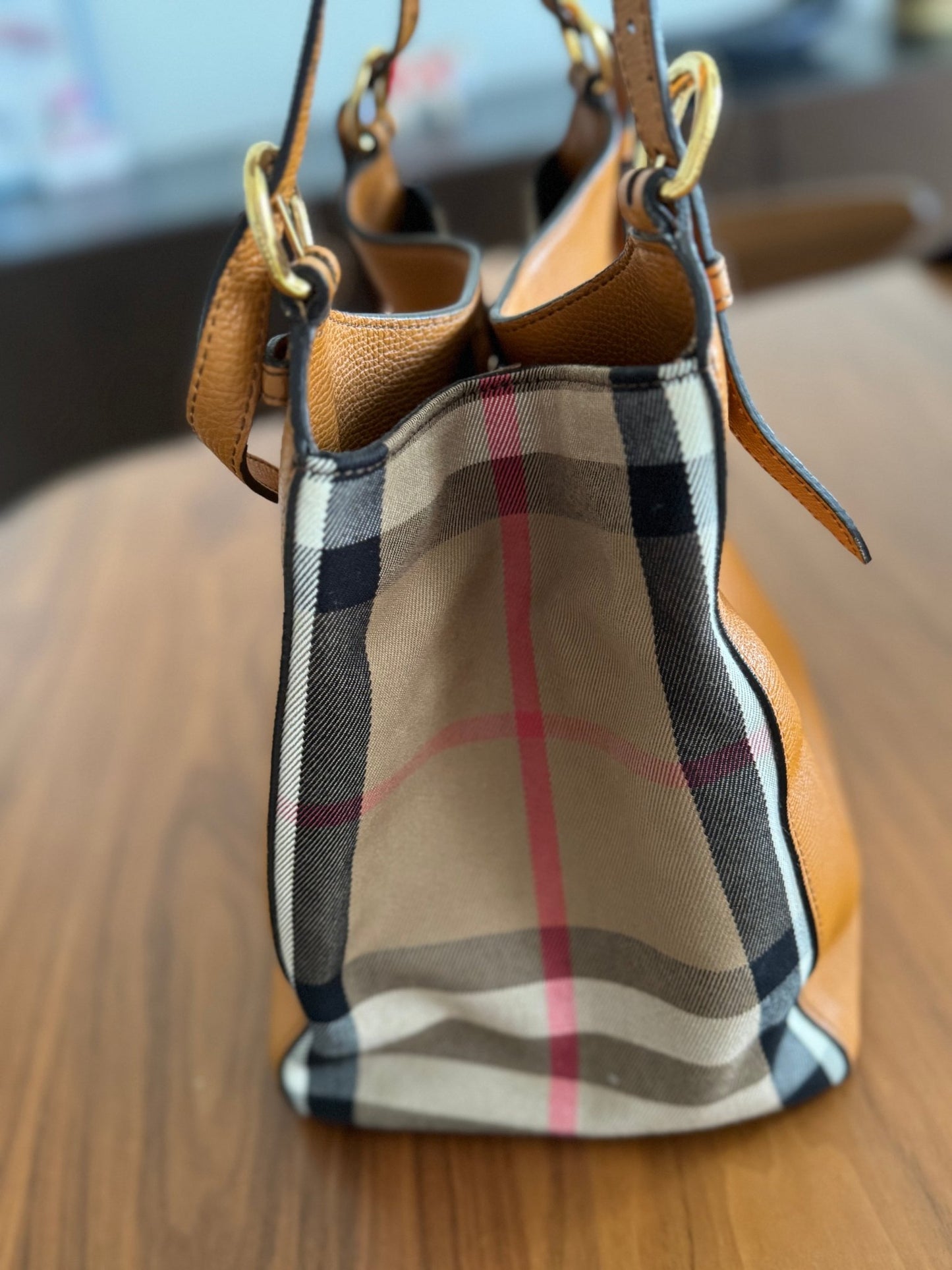 Burberry Fabric and Leather Canvas Canterbury Tote at The Platonist