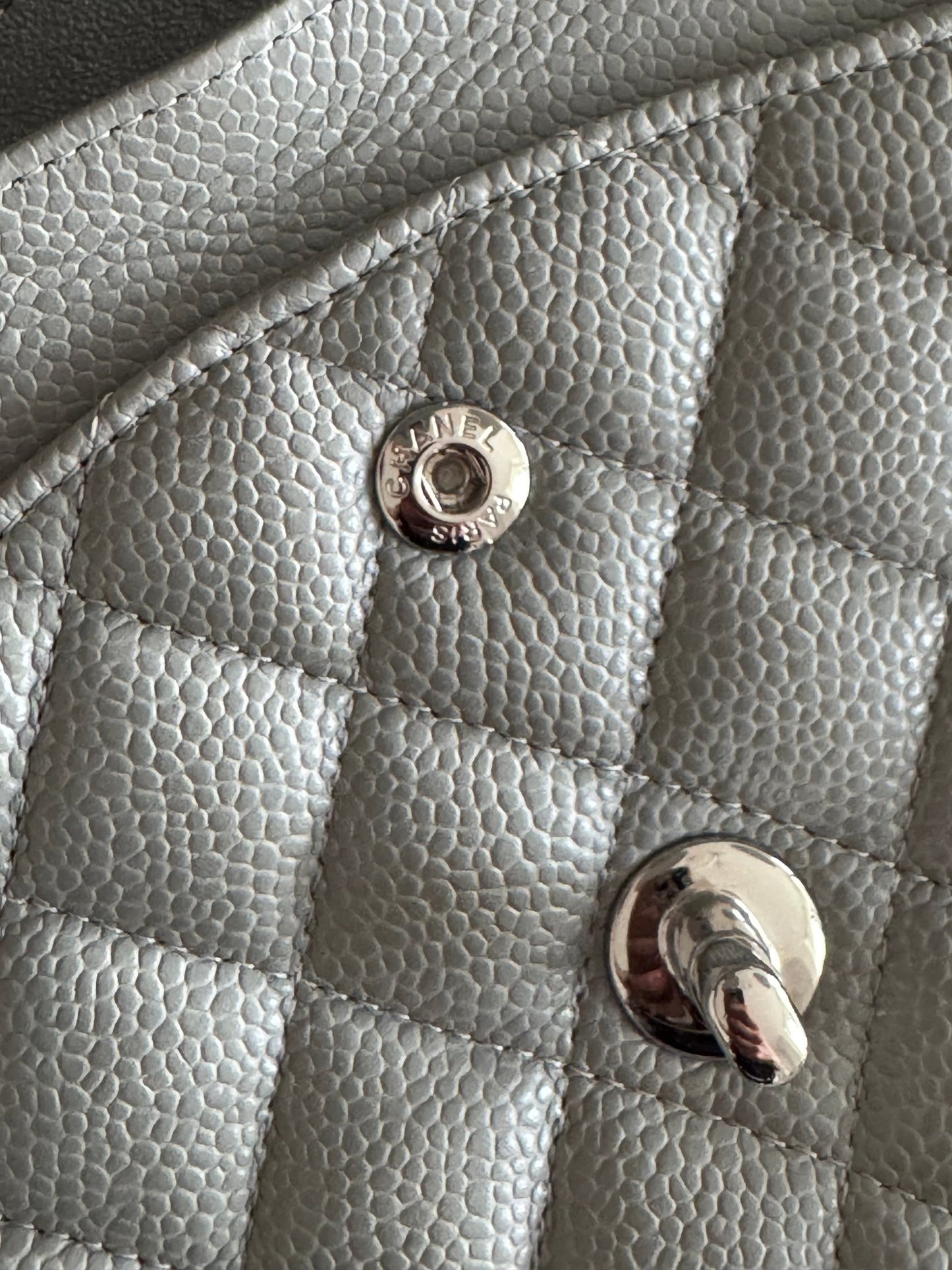 Gray Chanel Medium Double Flap Bag at The Platonist