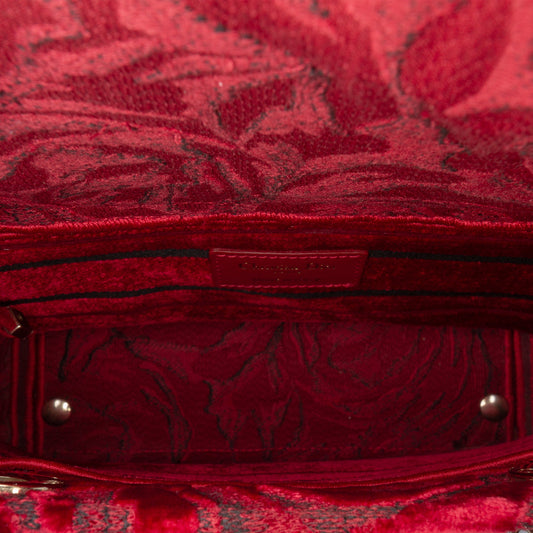 Preloved: Dior Lady D-Lite – Medium Embroidered Velvet “Roses” (2021)