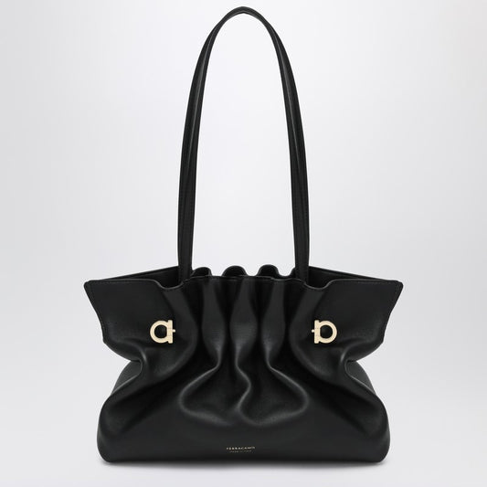 Ferragamo Soft-Bag Small Black Leather