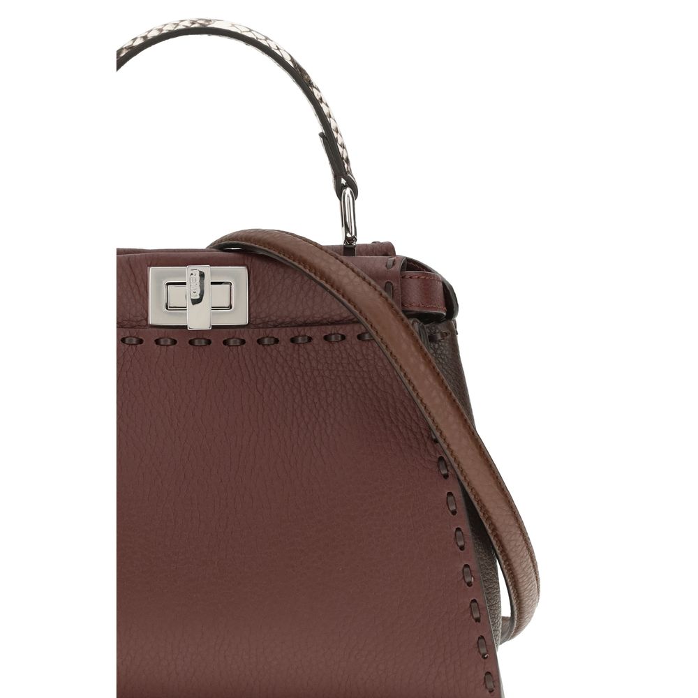 Sac bandoulière Fendi Bos Taurus en cuir de veau marron