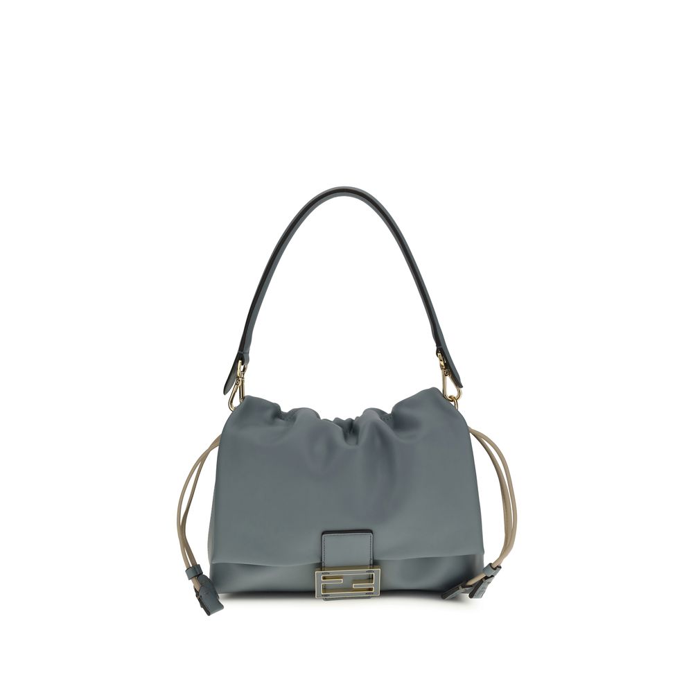Sac bandoulière Fendi Bos Taurus en cuir de veau bleu clair