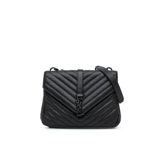 Saint Laurent Schwarze Leder-Satteltasche