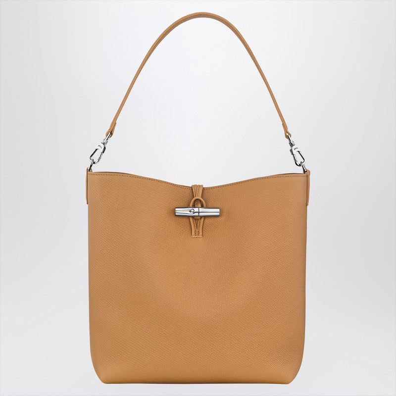 Longchamp M Le Roseau In Walnut Colour Hobo Bag