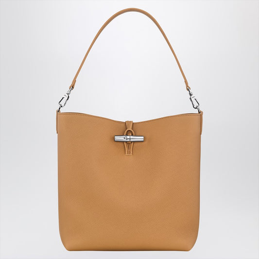 Longchamp M Le Roseau In Walnut Colour Hobo Bag