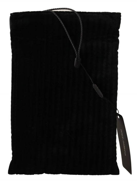 Sac porte-lunettes élégant en velours matelassé Dolce &amp; Gabbana