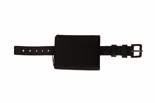 Dolce &amp; Gabbana Élégant trousse multi-poches en cuir noir