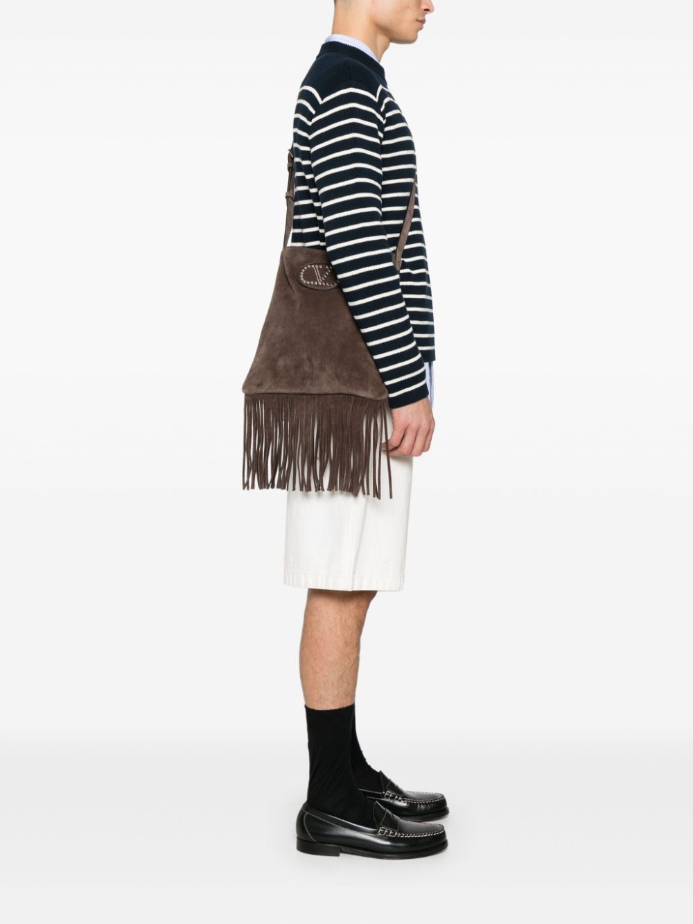 Valentino Garavani Nellcote Suede Leather Shoudler Bag