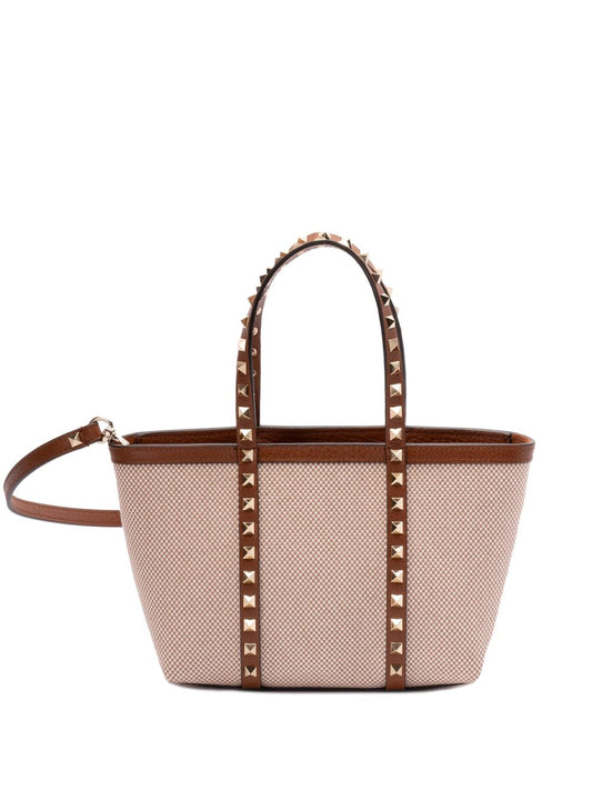 Valentino Garavani Rockstud Mini-Einkaufstasche aus Segeltuch