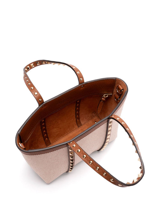 Valentino Garavani Rockstud Mini-Einkaufstasche aus Segeltuch