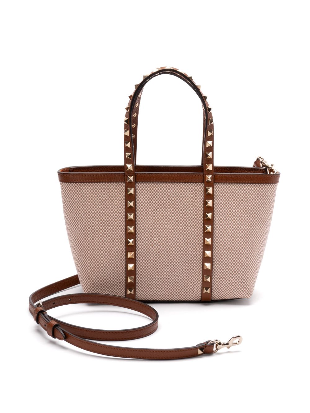 Mini sac fourre-tout en toile Rockstud Valentino Garavani