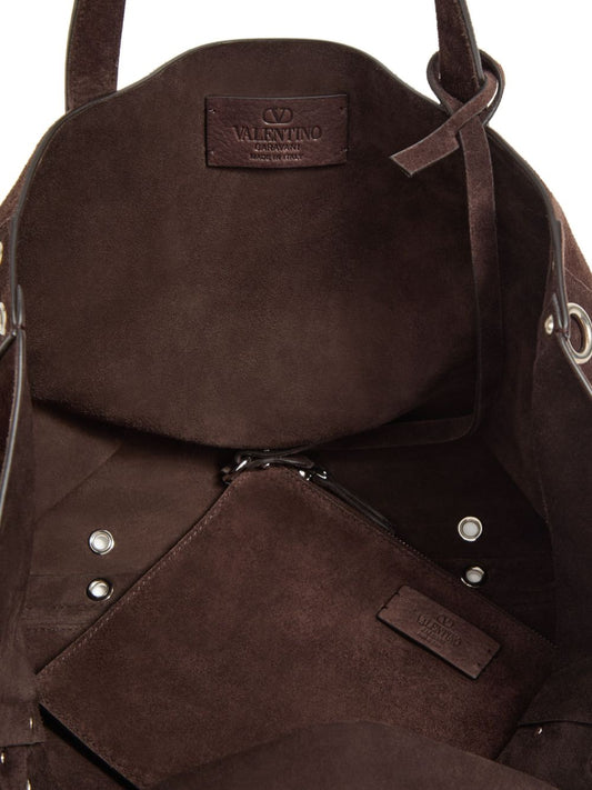 Sac cabas moyen Nellcôte en daim Valentino Garavani