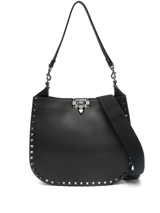 Valentino Garavani Rockstud Leather Hobo Bag