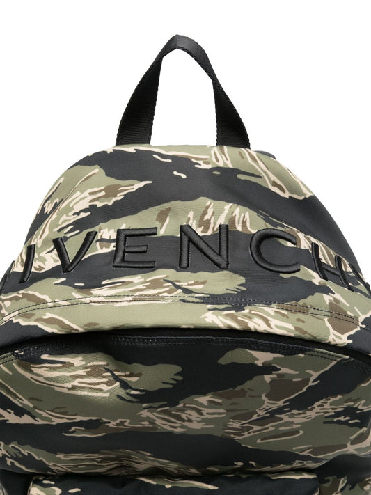 Givenchy Essential U Backpack In Nylon With Camo Print