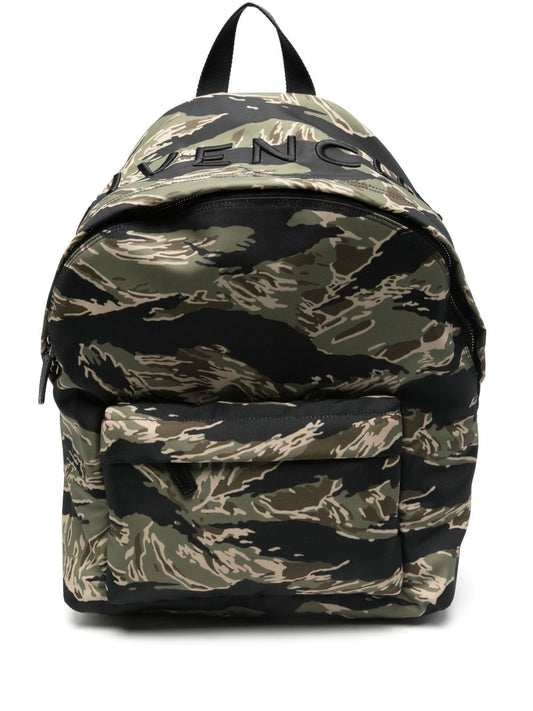 Givenchy Essential U Backpack In Nylon With Camo Print