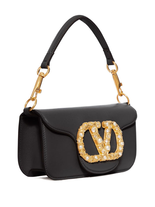 Valentino Garavani Locò Small Leather Shoulder Bag