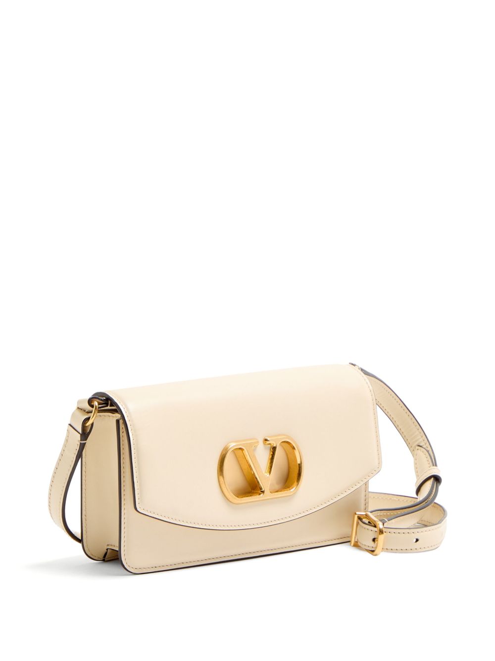 Pochette Vain Valentino Garavani en cuir de veau brillant