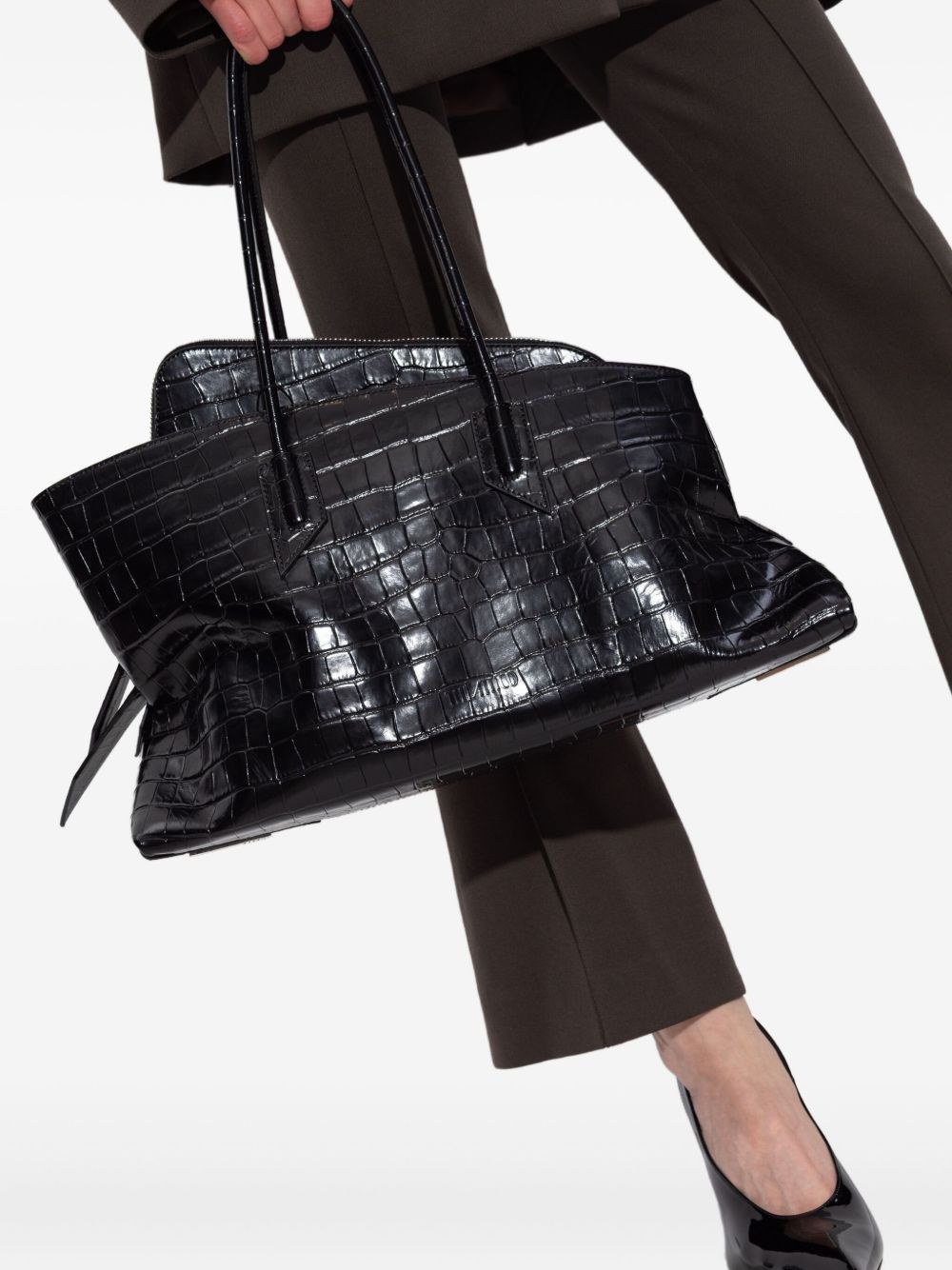Le sac fourre-tout effet crocodile Attico