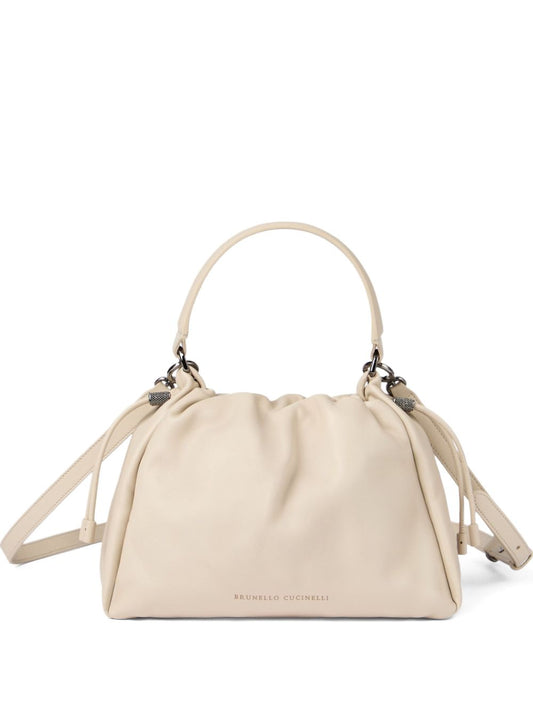 Brunello Cucinelli Ivory Cross Body Bag