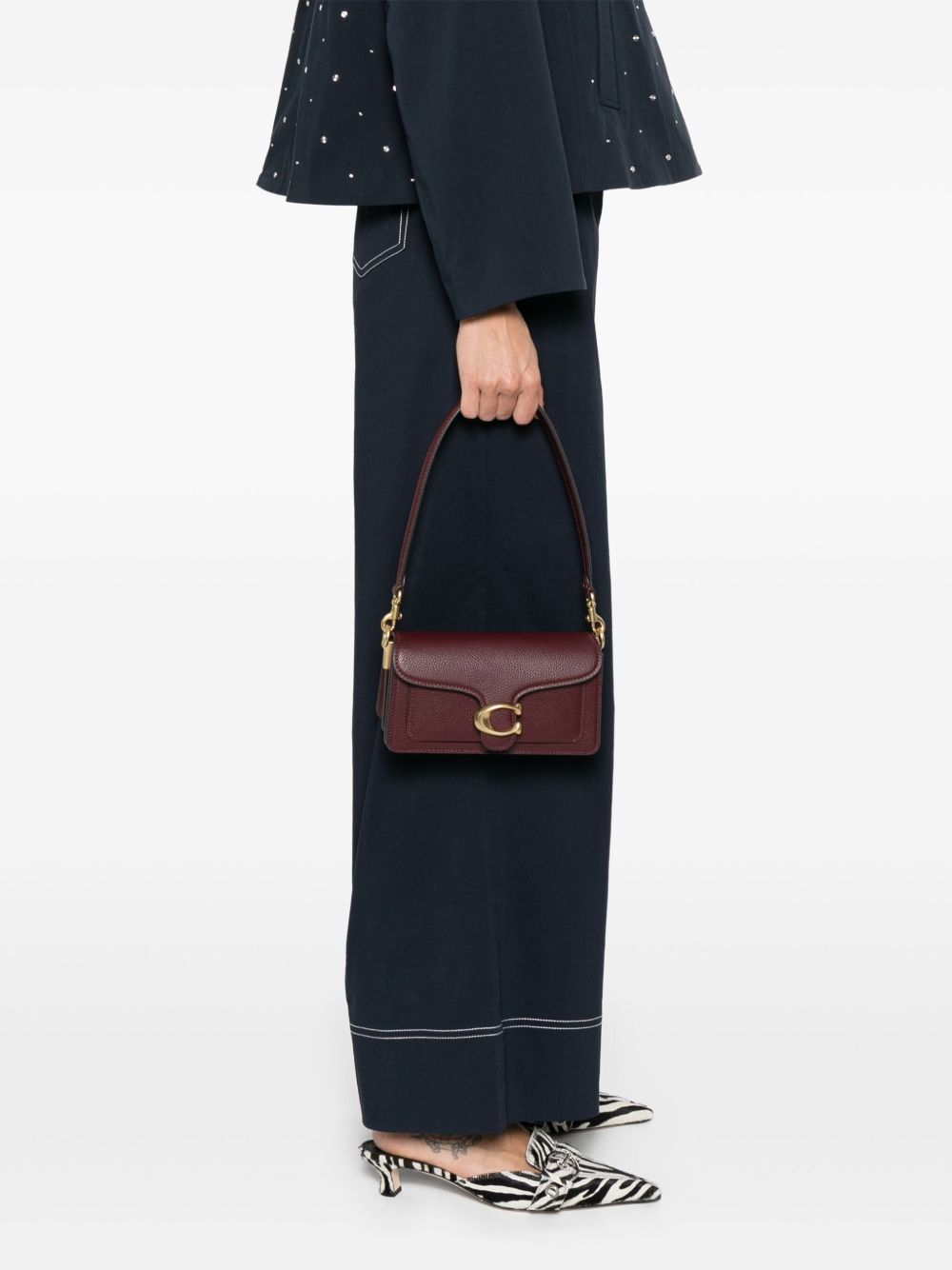 Sac bandoulière Coach en cuir Tabby 20 marron