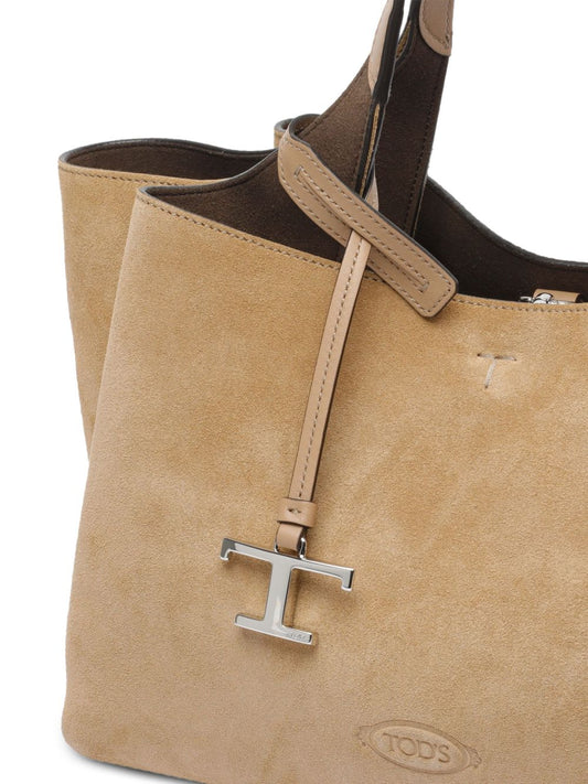 Tod'S Leather Beige Shopper Bag