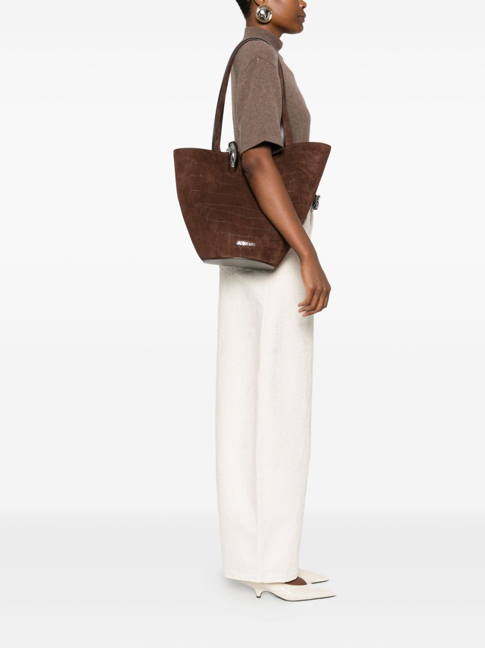 Jacquemus Le Bambola Moyen Braune Beuteltasche Mittel