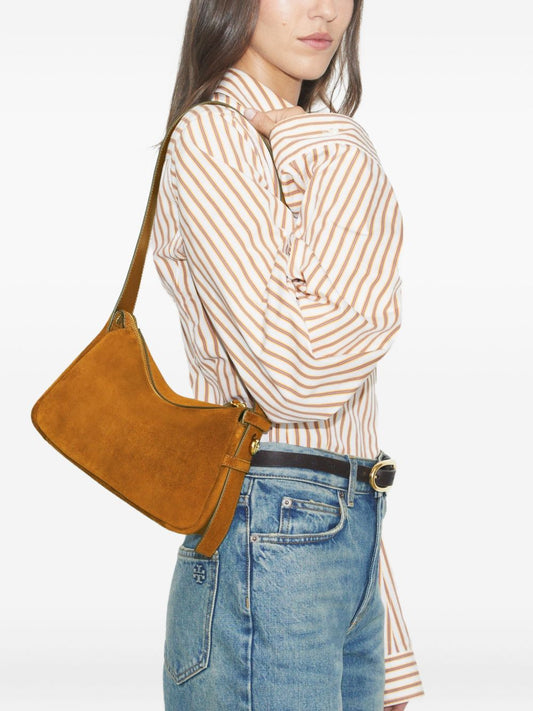 Tory Burch Romy Shoulder Bag Brown Leather