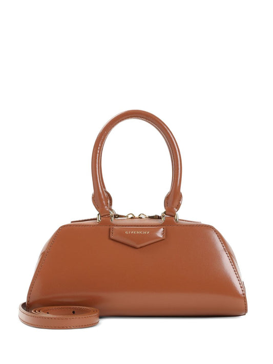 Givenchy Antigona East West Mini Leather Handbag Caramel