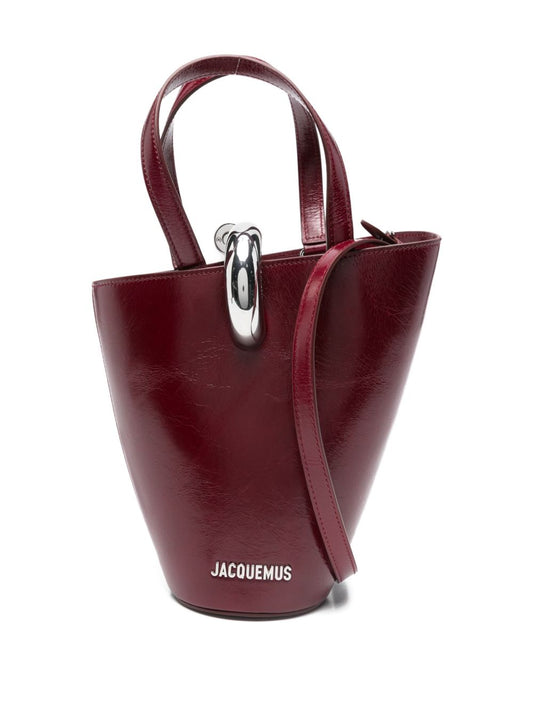 Jacquemus Le Petit Bambola Bordeaux Bucket Bag