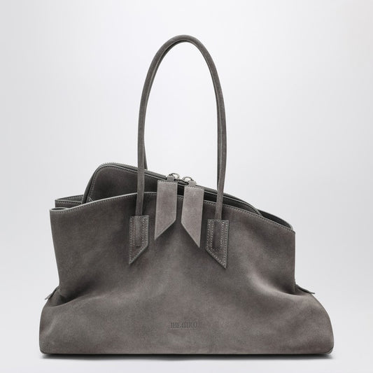 The Attico La Passeggiata Medium Bag In Grey Suede