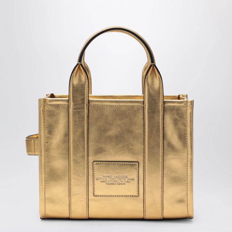 Marc Jacobs Gold Leather The Small Tote Bag